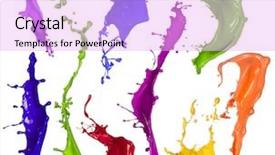  Presentation with splash - Beautiful slide deck featuring colored splashes collection isolated backdrop and a lavender colored foreground