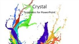  Presentation with stripe - Cool new presentation design with colored splashes in stripe shape backdrop and a white colored foreground