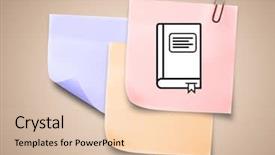 Presentation with digital book - Amazing presentation theme having colored sticky note learning book backdrop and a lemonade colored foreground