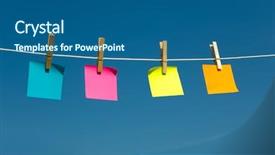  Presentation with sticky notes - Beautiful presentation theme featuring colored sticky notes backdrop and a ocean colored foreground