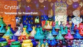 Presentation with morocco - Slide deck having colored-tajine-plates-and-pots background and a red colored foreground
