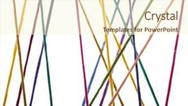  Presentation with thin film - Colorful slide set enhanced with rope net - colored thin strained threads backdrop and a cream colored foreground