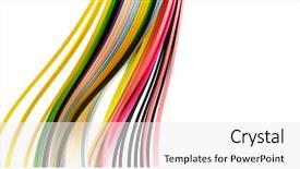  Presentation with thin film - Presentation design featuring colored thin strips of paper background and a white colored foreground