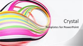  Presentation with rainbow - Slide set enhanced with colored thin strips of paper background and a white colored foreground