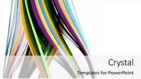  Presentation with thin film - Amazing presentation design having colored thin strips of paper backdrop and a white colored foreground