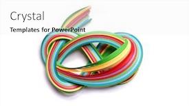  Presentation with thin film - Amazing PPT theme having colored-thin-strips-of-paper backdrop and a white colored foreground