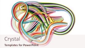  Presentation with colored - Presentation theme featuring colored-thin-strips-of-paper background and a lemonade colored foreground