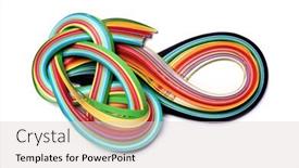  Presentation with critical thin king - Beautiful slide set featuring colored-thin-strips-of-paper backdrop and a lemonade colored foreground