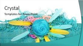  Presentation with yarn - PPT layouts with colored threads colored yarns background and a white colored foreground
