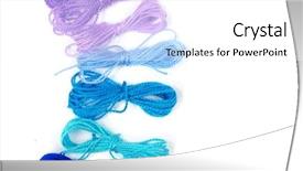 Presentation with yarn - Slides consisting of colored threads rainbow colored yarns background and a white colored foreground