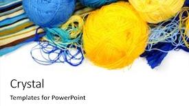  Presentation with yarn - Audience pleasing presentation theme consisting of colored threads rainbow colored yarns backdrop and a white colored foreground