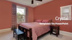  Presentation with peach and cherries - Theme consisting of colored walls and ceiling fan background and a tawny brown colored foreground