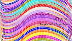  Presentation with waves - Slide deck consisting of colored waves background and a lilac colored foreground