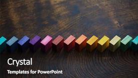  Presentation with colour blocking building blocks - Presentation theme consisting of colored wooden blocks diagonally aligned background and a wine colored foreground