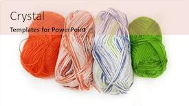  Presentation with yarn - PPT theme enhanced with colored-yarn-balls background and a  colored foreground