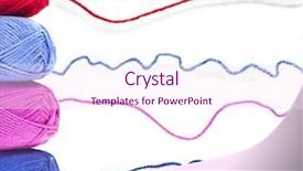  Presentation with thread - Beautiful theme featuring colored yarn thread isolated backdrop and a pink colored foreground