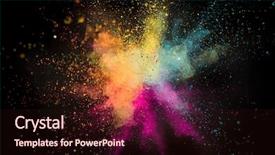  Presentation with explosion - PPT layouts consisting of colorful - colored powder explosion on black background and a wine colored foreground