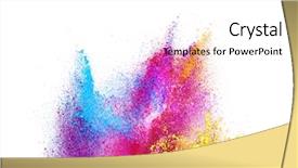  Presentation with powder - Slide set with colorful - explosion of colored powder isolated background and a white colored foreground
