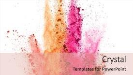  Presentation with powder - Audience pleasing slide deck consisting of colorful - explosion of colored powder backdrop and a lemonade colored foreground