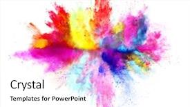 Presentation with explosion - Amazing slides having colorful - explosion of colored powder backdrop and a white colored foreground