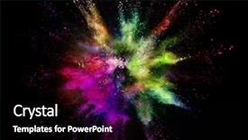  Presentation with black powder explosion the particles - Amazing presentation having colorful - explosion of coloured powder isolated backdrop and a black colored foreground