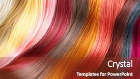  Presentation with tints - Slides featuring colorful - hair colors palette hair texture background and a tawny brown colored foreground