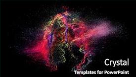  Presentation with ink - Colorful slides enhanced with colorful - high speed photography of ink backdrop and a black colored foreground