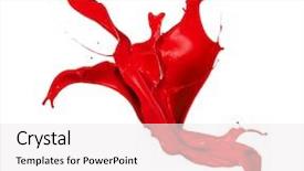  Presentation with splash - Beautiful presentation theme featuring colorful - isolated shot of red paint backdrop and a sky blue colored foreground