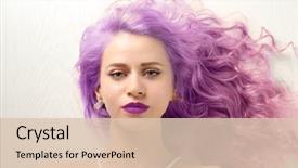  Presentation with hair color - PPT theme consisting of colorful - lilac color for trendy hairstyle background and a lemonade colored foreground