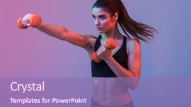  Presentation with purple wall - Cool new PPT layouts with colorful - photo of serious young sports backdrop and a coral colored foreground