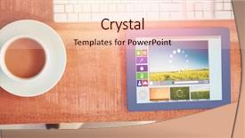  Presentation with video - Slide deck enhanced with colorful 3d pie chart - composite image of various video background and a lemonade colored foreground