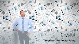  Presentation with newspapers - Beautiful theme featuring colorful 3d pie chart - digital composite of confident businessman backdrop and a lemonade colored foreground