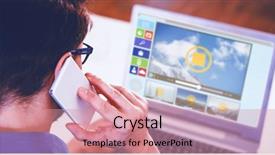  Presentation with composite - Audience pleasing slides consisting of colorful 3d pie chart - digitally composite image of videos backdrop and a coral colored foreground