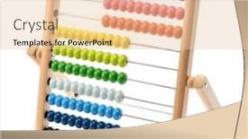 Presentation with colorful - PPT theme enhanced with colorful-abacus-isolated-on-white background and a  colored foreground
