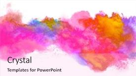  Presentation with explosion - Amazing slide set having colorful abstract - explosion of colored powder backdrop and a lavender colored foreground