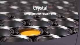  Presentation with energy drinks in metal cans - Presentation design consisting of colorful abstract - metal tin paint cans background and a  colored foreground