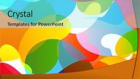  Presentation with shapes - Amazing presentation design having colorful abstract background backdrop and a cyan colored foreground