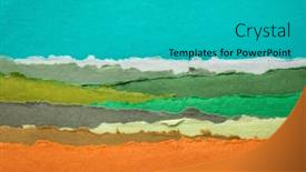  Presentation with cotton fabric - Colorful slide deck enhanced with colorful-abstract-landscape-a-collection backdrop and a teal colored foreground