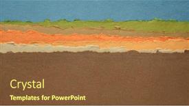  Presentation with pastel - Slide set enhanced with colorful-abstract-landscape-in-earth background and a tawny brown colored foreground
