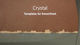  Presentation with colorful fabric - PPT theme having colorful-abstract-landscape-in-pastel background and a tawny brown colored foreground