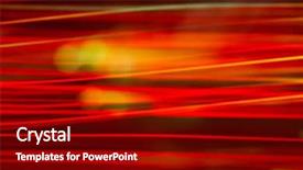  Presentation with colorful circles - Presentation theme having colorful abstract red holiday lights background and a crimson colored foreground