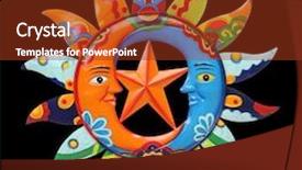  Presentation with sun stars moon - Beautiful PPT theme featuring transit advertising - automotive logistics - trucks backdrop and a dark gray colored foreground