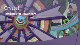  Presentation with abstract - PPT theme enhanced with colorful-abstract-wall-mural background and a violet colored foreground