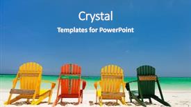  Presentation with caribbean - Cool new presentation with colorful adirondack wooden chair backdrop and a teal colored foreground