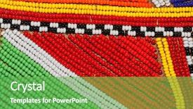  Presentation with african tribe - Presentation theme consisting of colorful african beads used background and a shamrock green colored foreground