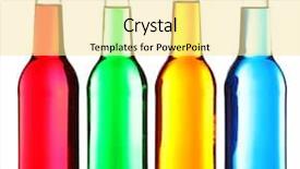  Presentation with alcoholic beverages - PPT layouts with colorful alcoholic beverages in glass background and a blonde colored foreground