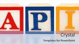  Presentation with academic - Audience pleasing PPT theme consisting of colorful alphabet blocks academic performance backdrop and a light blue colored foreground