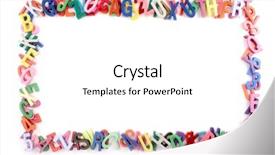  Presentation with alphabet border - Presentation theme having colorful alphabet frame for education background and a white colored foreground