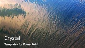  Presentation with ripples - Presentation theme consisting of colorful-and-vivid-blue-water background and a dark gray colored foreground