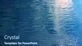  Presentation with blue waves - Slide deck having colorful-and-vivid-blue-water background and a ocean colored foreground